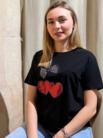 CAMISETA CEREZAS MANGA CORTA