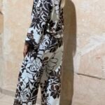 Pantalon estampado marron