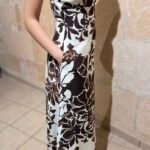 VESTIDO ESTAMPADO MARRON
