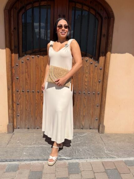 Vestido punto con detalle tirantes