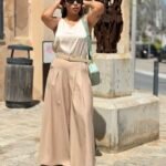 Pantalon Wide Leg pinzas