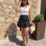 Falda pantalon volante negro