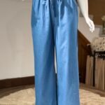 Pantalon simil denim cintura elastica