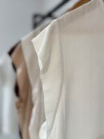 Blusa efecto lino con drapeado - Imagen 2
