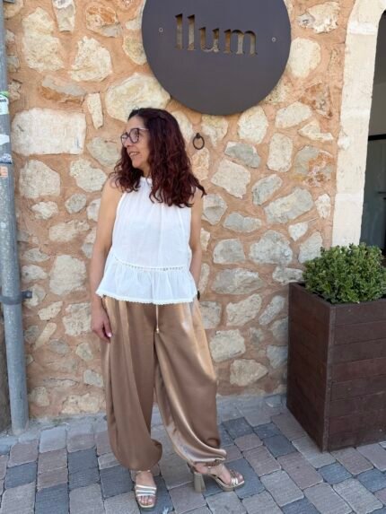 Pantalon saten bombacho