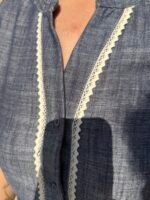 Vestido bordado efecto denim - Imagen 3