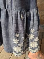 Vestido bordado efecto denim - Imagen 4