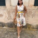 Vestido lazo amarillo