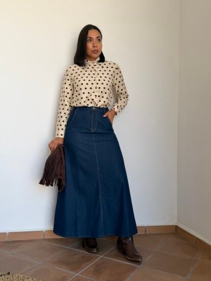 Falda vaquera larga