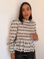 Blusa satén estampada