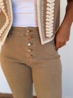Vaquero Beige botones - Imagen 3