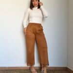 Pantalon bajo festoneado